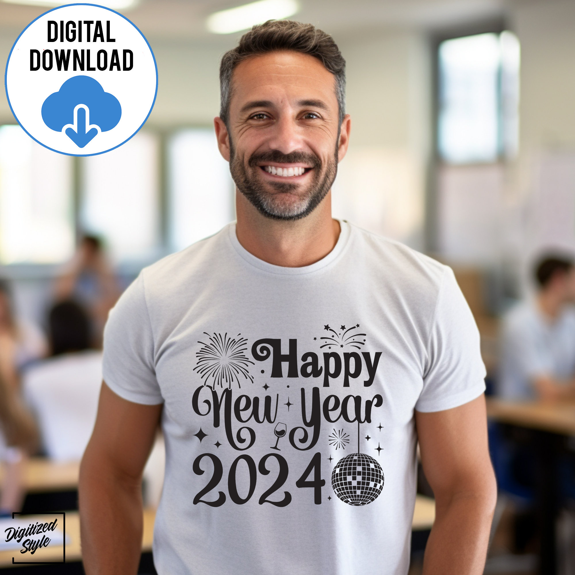 Happy New Year 2024 SVG, Fireworks Svg, 2024 Svg, Cheers to the