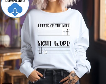 Letter of the Week FF SVG, Sight World This Svg, Funny Teacher Svg, Teacher Life Svg, Back to School Svg, Teacher Appreciation Cutting Files