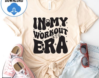 In My Workout Era SVG Cut File, Groovy Workout Svg, Exercise Quotes, Gym Inspirational SVG, Fitness Workout Svg, Workout Era Cutting files