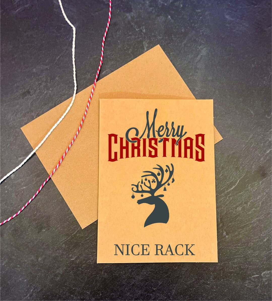 Merry Christmas Nice Rack Card Inappropriate Christmas Humor - Etsy