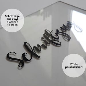 Vinylschriftzüge - Vinylfolie - Aufkleber - Sticker aus Vinylfolie - personalisierte Aufkleber