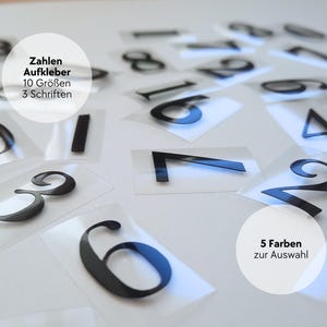 Zahlen Aufkleber - Zahlen Sticker aus Vinylfolie - Vinylsticker - Zahlen Sticker - Zahlen zum Aufkleben