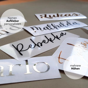 Namen Aufkleber - personalisiert Namen Sticker - Namen zum Aufkleben - personaliserte Aufkleber - Namen