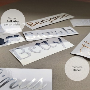 Namen Aufkleber - personalisiert Namen Sticker - Namen zum Aufkleben - personaliserte Aufkleber - Namen