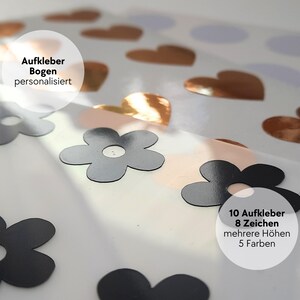 Aufkleber Bogen - Bilderaufkleber aus Vinylfolie - Vinylsticker - Herz, Blume, Stern,... zum Aufkleben