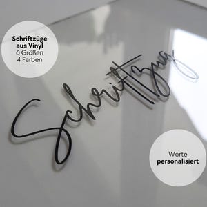 Vinylschriftzüge - Vinylfolie - Aufkleber - Sticker aus Vinylfolie - personalisierte Aufkleber