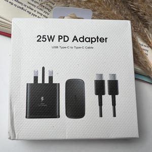 25W PD Adapter Super fast charging C type to C Type Adapter plug and 1M Cable