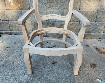 2 Unassembled/Unfinished Hardwood Chair Frames