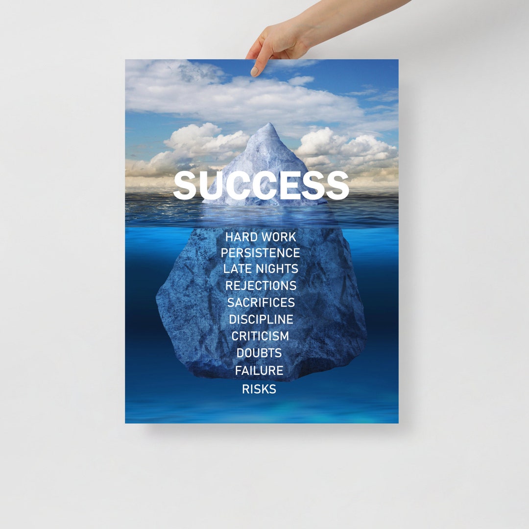 Success Iceberg Success Iceberg Poster Etsy