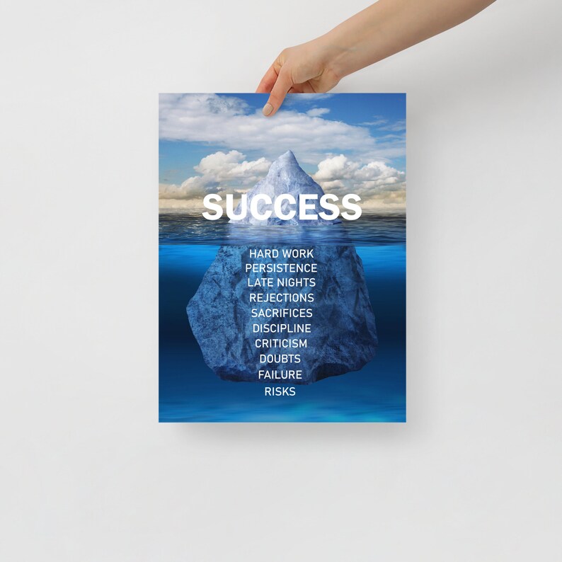 Success Iceberg Success Iceberg Poster - Etsy