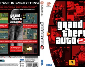 Dreamcast Custom Made Grand Theft Auto 2 Video Game, Full Color Art