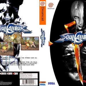 Dreamcast Soul Caliber Video Game, Full Color Art