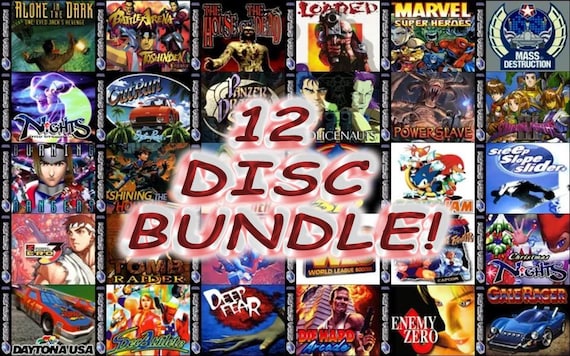 Sega Saturn Games 12 Disc Bundle! No Artwork, Discs in Paper Sleeves, Name on Polymega Read Below for List of Games