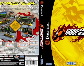 Dreamcast Custom Made Crazy Taxi 2 Video Game, FULL COLOR ART