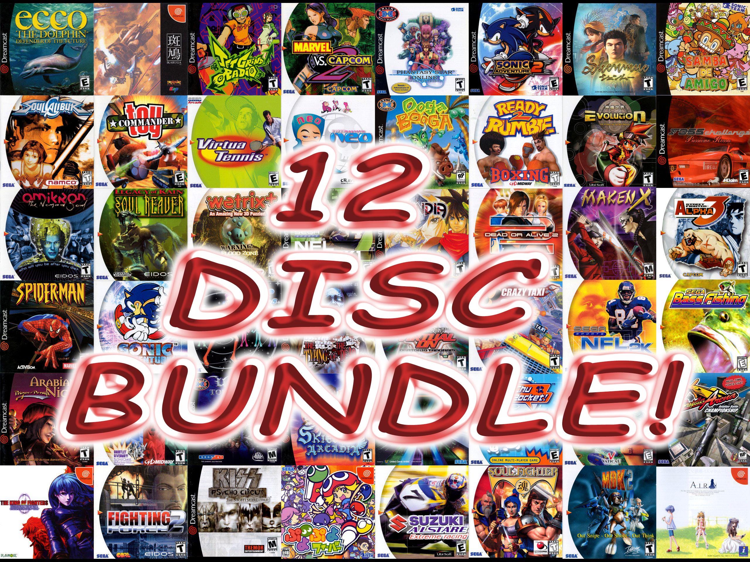 Dreamcast Games 12 Disc Bundle! - No Artwork, Discs in Paper Dreamcast Games 12 Disc Bundle! - No Artwork, Discs in Paper