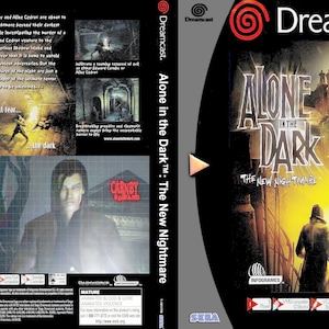 Dreamcast Alone in the Dark Video Game, TWO DISC SET, Full Color Art