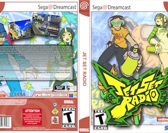 Dreamcast Custom Made Jet Set Radio Video Game, Full Color Art