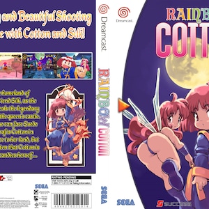 Dreamcast Rainbow Cotton English Translation Video Game, Full Color Art