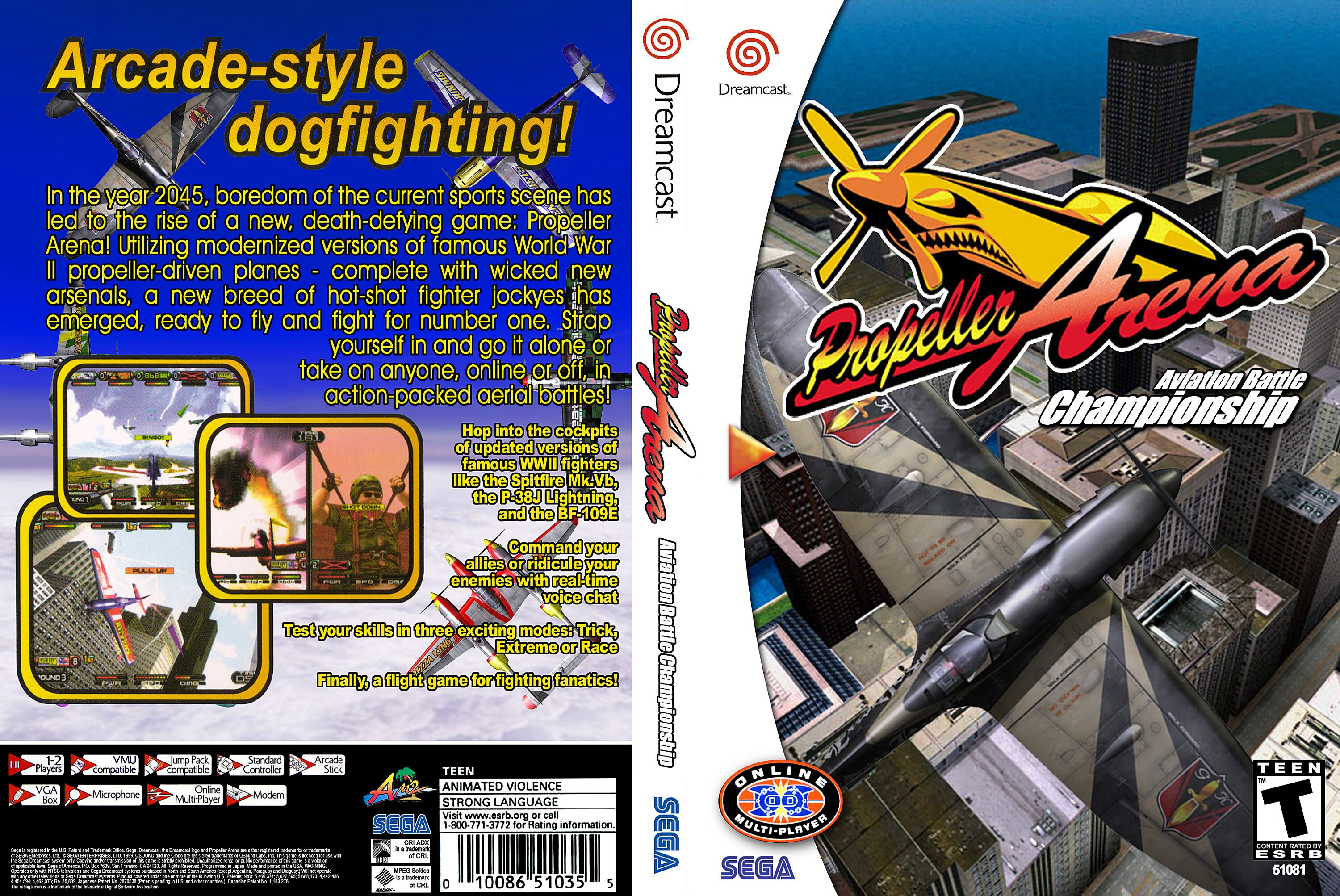 Dreamcast Custom Made Propeller Arena Video Game Full Color Etsy