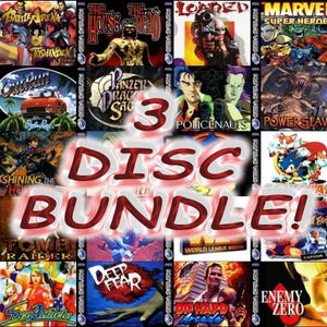 Sega Saturn Games 3 Disc Bundle! - No Art, Discs in Paper Sleeves, Name Written on Sleeve. Polymega too.- Read Below for List of Games