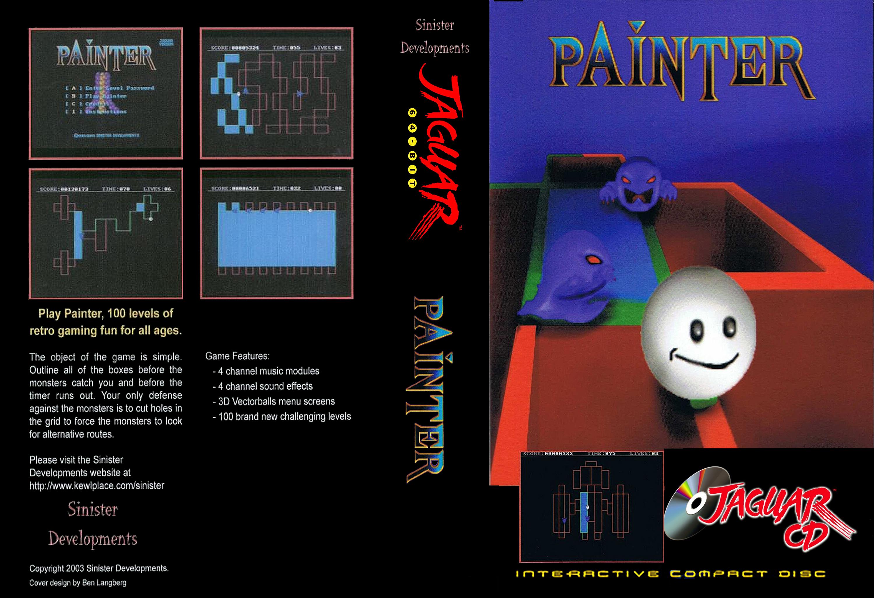 Atari Jaguar CD Game Painter Playable Demo, Exclusive!, Full Color Art, Each Disc Tested Before Shipping, Read Description