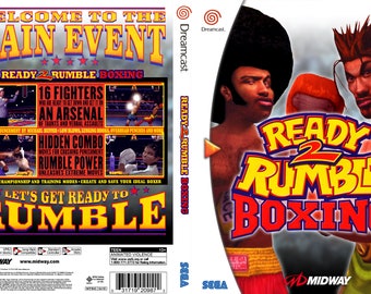 Videojuego Dreamcast Custom Made Ready 2 Rumble, arte a todo color