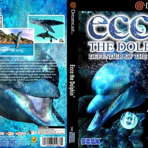 Dreamcast ECCO The Dolphin Video Game, Full Color Art
