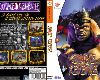 Dreamcast Custom Made Zombie Revenge Video Game, Full Color Art