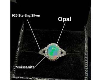 AAA Grade Natural Ethiopian Opal 925 Sterling Sliver Ring, Ethiopian Opal Vintage Ring, Ring For Gift Her.