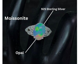 AAA Grade Natural Ethiopian Opal 925 Sterling Sliver Ring, Ethiopian Opal Vintage Ring, Ring For Gift Her.
