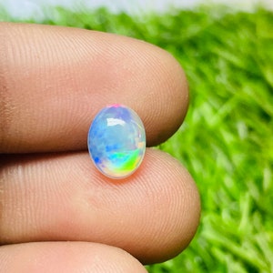 AAA Grade Ethiopian Opal, Opal Cabochon Loose Gemstone, Oval Shape 9x7mm Ethiopian Opal Stone, Natural Ethiopian Opal Smooth Gemstone