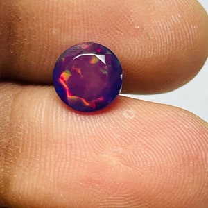 AAA Grade Opal , Ethiopian Welo Opal , Dark purple Ethiopian Opal Faceted , Dark purple Welo Opal Gemstone , Dark purple Opal Jewelry Making