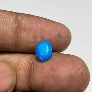9x7mm Oval Paraiba Ethiopian Opal: AAA Faceted Loose Gemstone