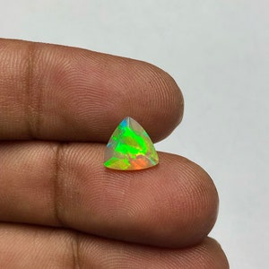 Rare Natural Ethiopian Opal AAA+ Quality Faceted Opal Gemstone, Loose Gemstone, Cut Opal, Size 8X8 MM Fire Opal Gift for her