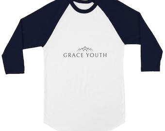ユニセックス 3/4スリーブ ラグランTシャツ
