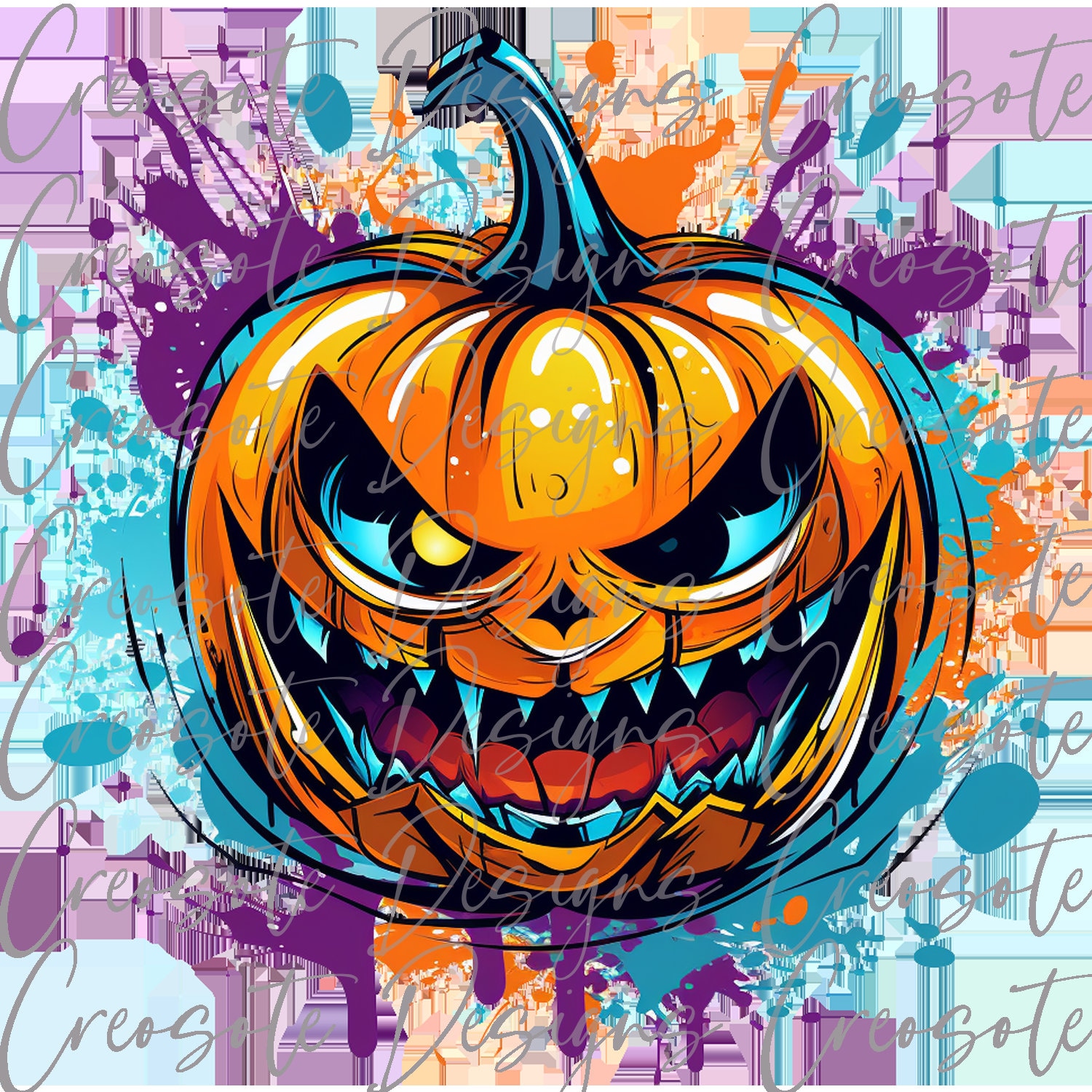 Graffiti Style Spooky Pumpkin Clipart PNG Sublimation Bundle | 8 ...