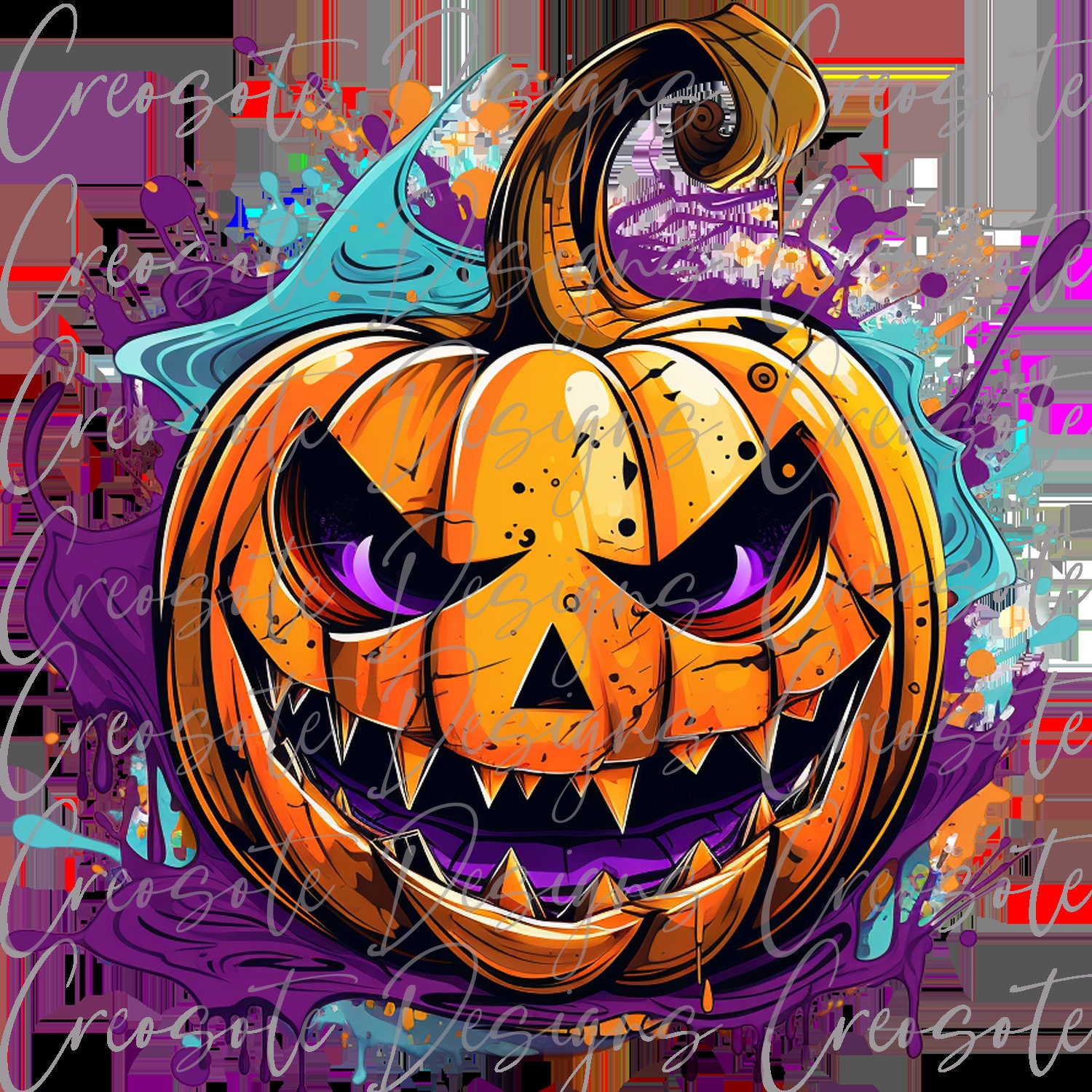 Graffiti Style Spooky Pumpkin Clipart PNG Sublimation Bundle | 8 ...