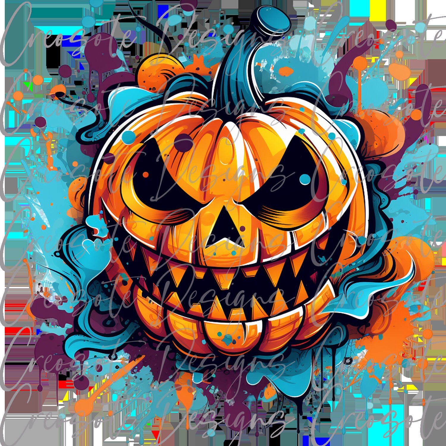 Graffiti Style Spooky Pumpkin Clipart PNG Sublimation Bundle | 8 ...