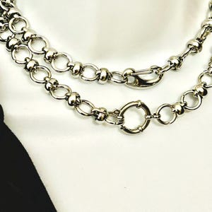 Choker necklace, silver choker, stainless steel choker, silver stainless steel necklace, steel choker necklace