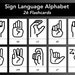 Sign Language Alphabet Flashcards, Learn ASL Flash Cards, ASL Abcs for ...