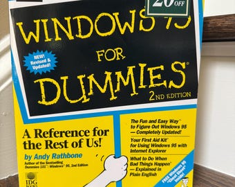 Windows 95 for Dummies, Andy Rathbone - vintage, Barnes & Noble