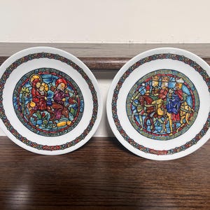 Darceau Limoges Noel Vitrail Stained Glass Christmas Plate - 1981, 1975