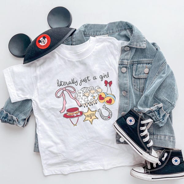 Literally Just A Girl Magical Toys Printed White T-Shirt