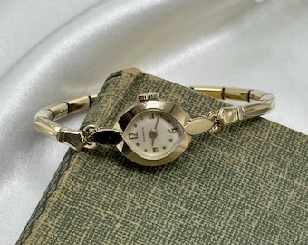 Vintage BENRUS Petite Silver Ladies Wind-Up Wrist Watch Bracelet 10K Gold filled Dainty 10k RGP Silver Benrus Wind-up Watch - Etsy main image 4