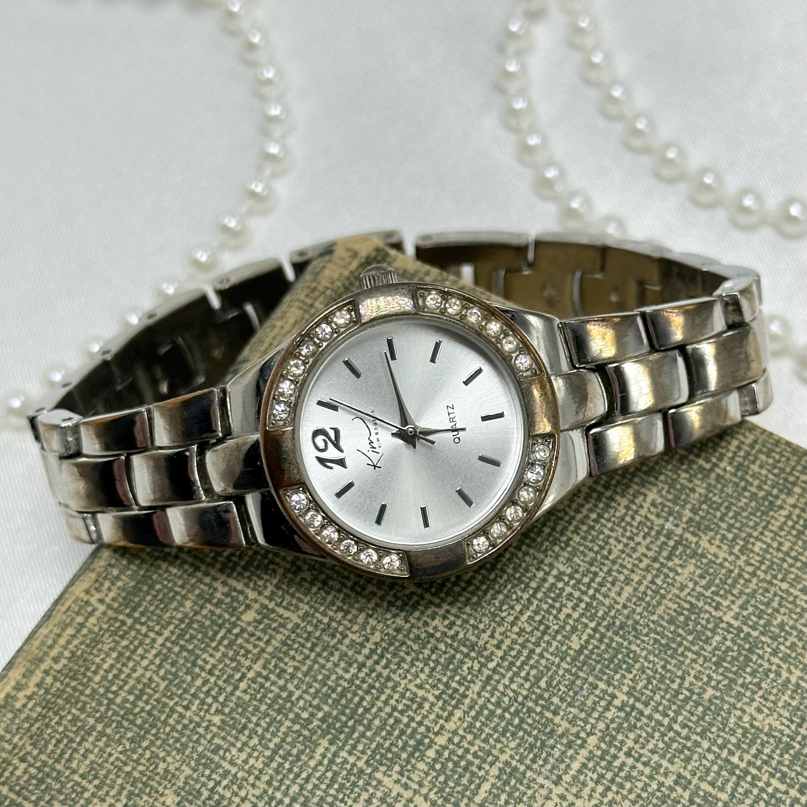 Vintage Silver Kim Rogers Watch with Round Diamanté Dial Kim Rogers Ladies Quartz Watch - Etsy main image 3