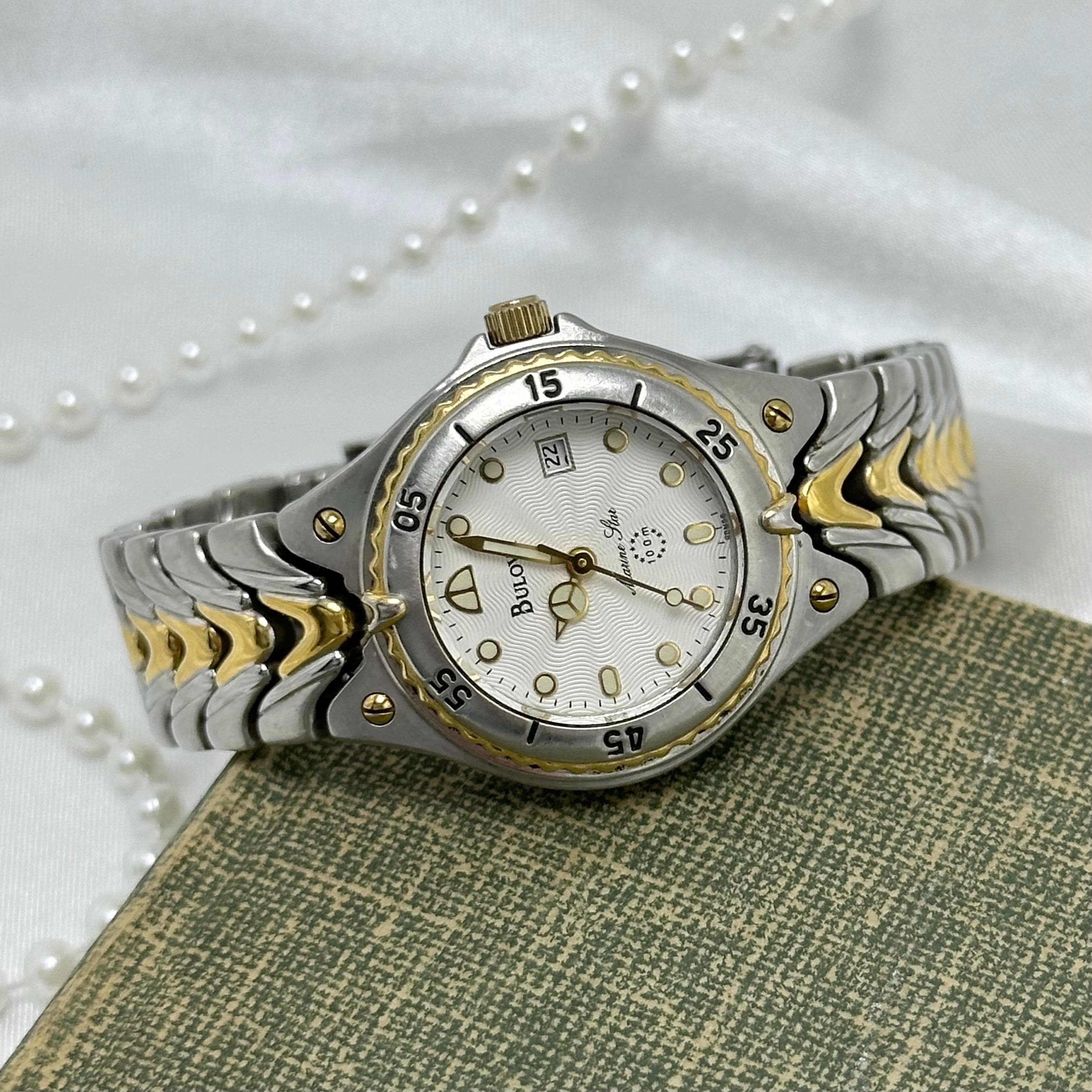 Two-tone Bulova Marine Star Watch - Etsy display picture 1