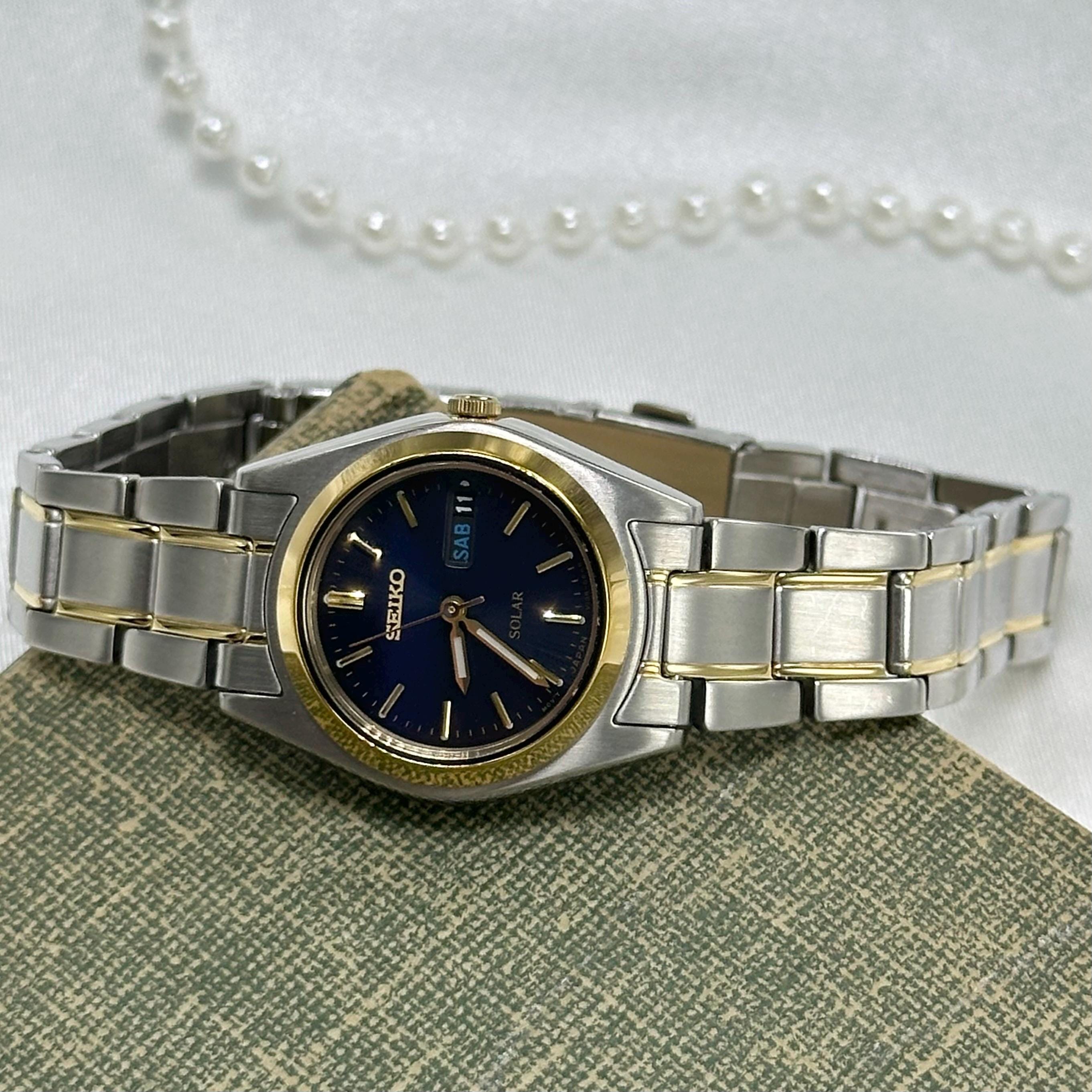 Seiko Two-Tone Blue Dial Watch Seiko Custom Mod Watch (Two Tone) – Sunshine Custom Watch main image 4
