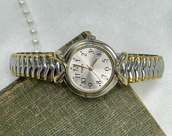 Vintage 2003 Timex Tank Two Tone 29mm Women display picture 1
