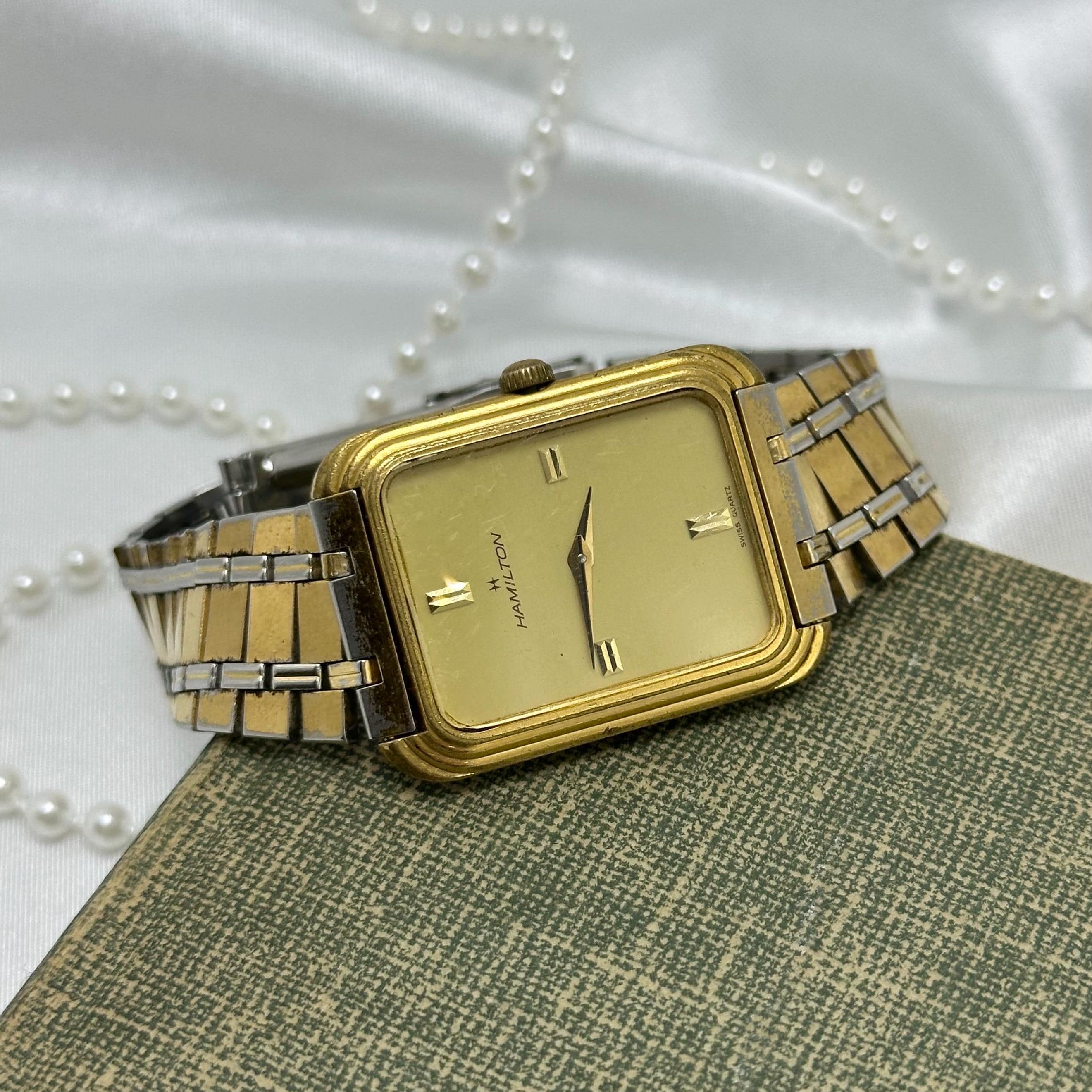 Vintage Hamilton Gold Watch - Etsy