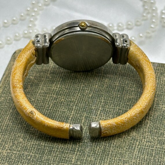 Silver Round Dial Cuff Watch - image 6